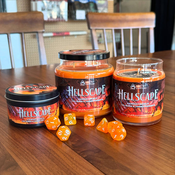 Cantrip Candles - Hellscape (16 oz Glass Candle) - Bards & Cards