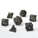 Solid Metal Fighter Class RPG Dice Set - Ancient Bronze - Bards & Cards