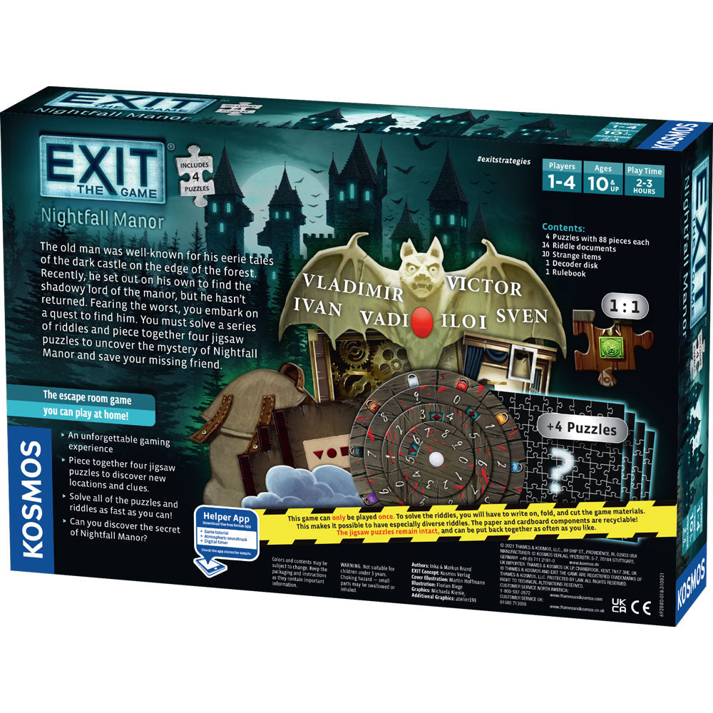 EXIT: Nightfall Manor (with puzzles)