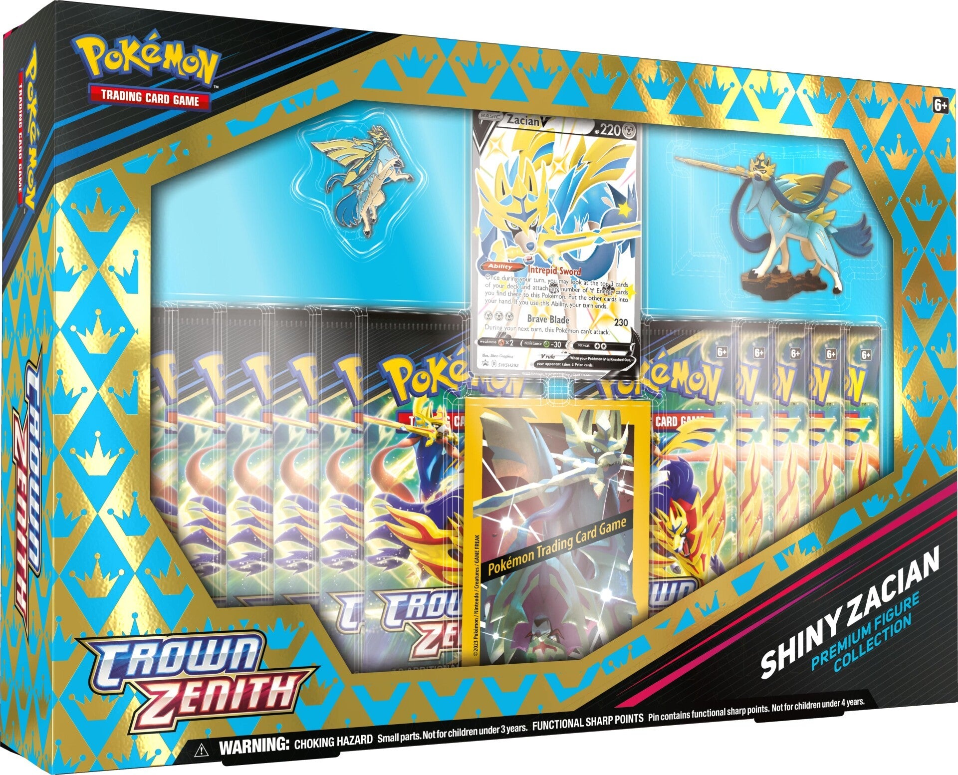 Sword & Shield: Crown Zenith - Premium Figure Collection (Shiny Zacian) - Bards & Cards