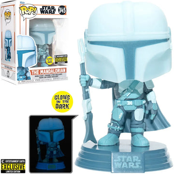 Funko Pop! Star Wars: The Mandalorian Hologram Glow-in-the-Dark - Entertainment Earth Exclusive - Bards & Cards