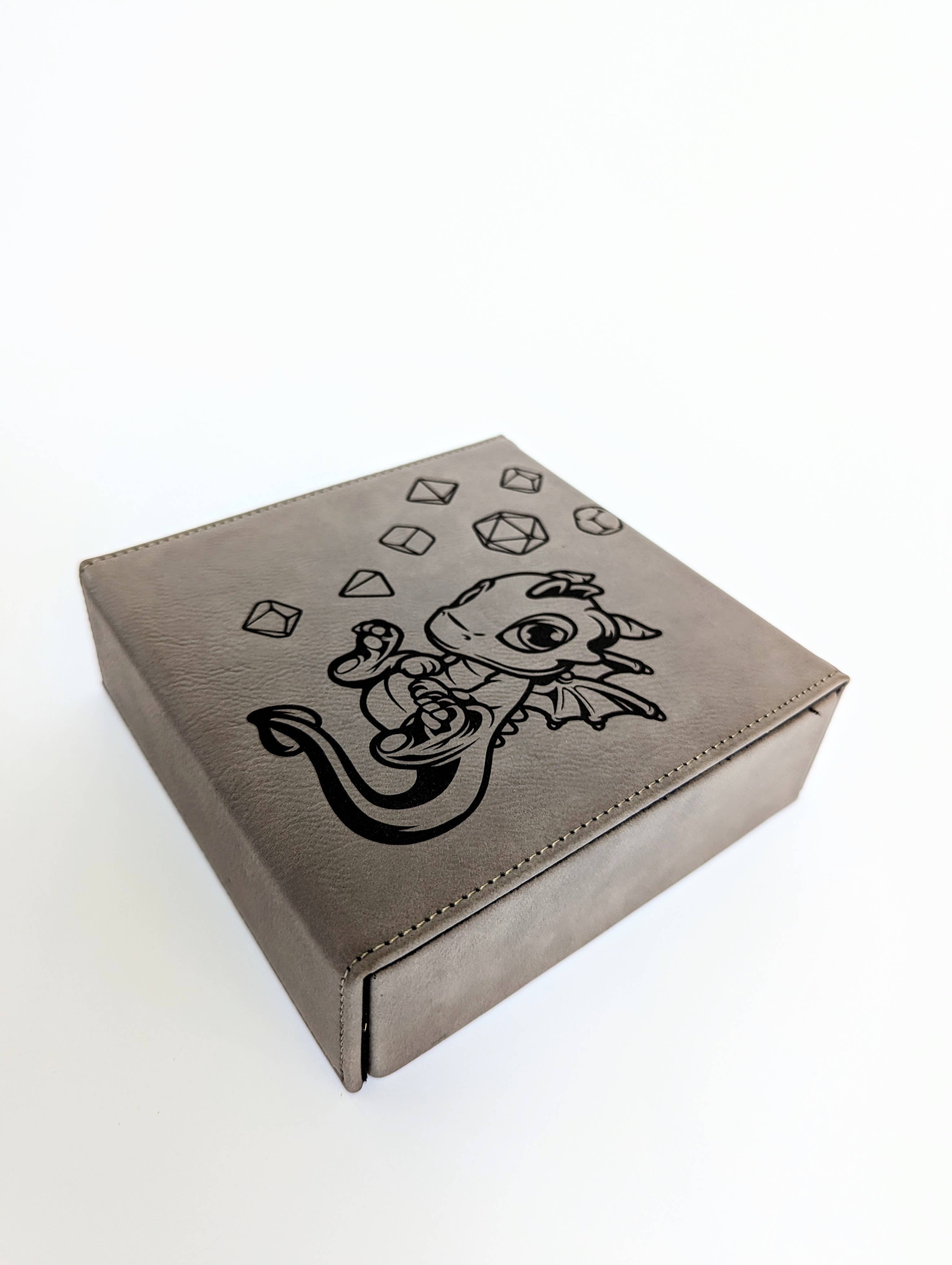 Adoragon - Vegan Leather Dice Box: Chestnut - Bards & Cards