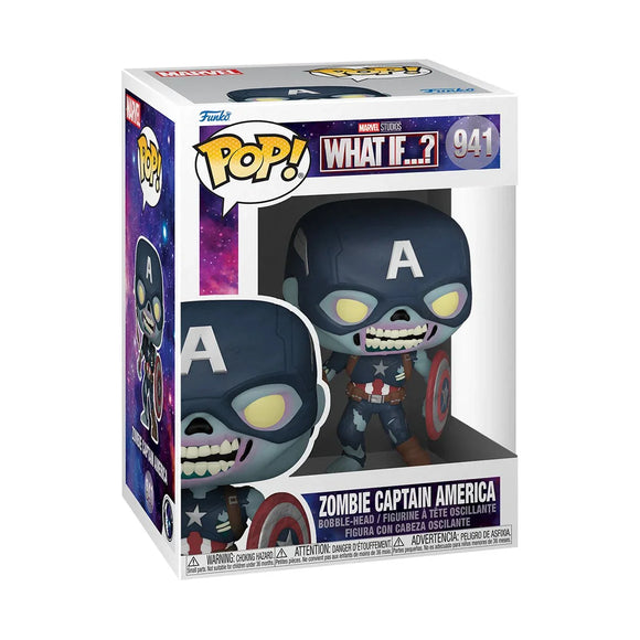 Funko Pop! Marvel's What If: Zombie Captain America - Bards & Cards