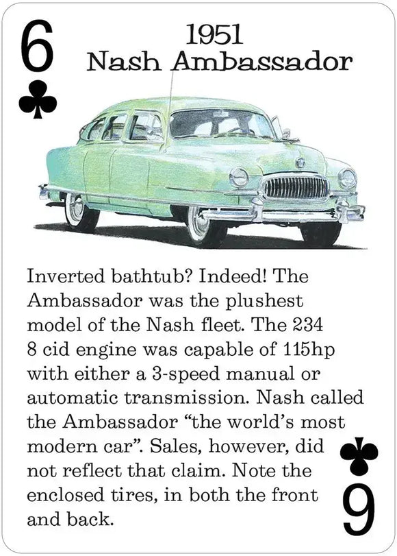 Classic American Rides Playing Cards - Bards & Cards