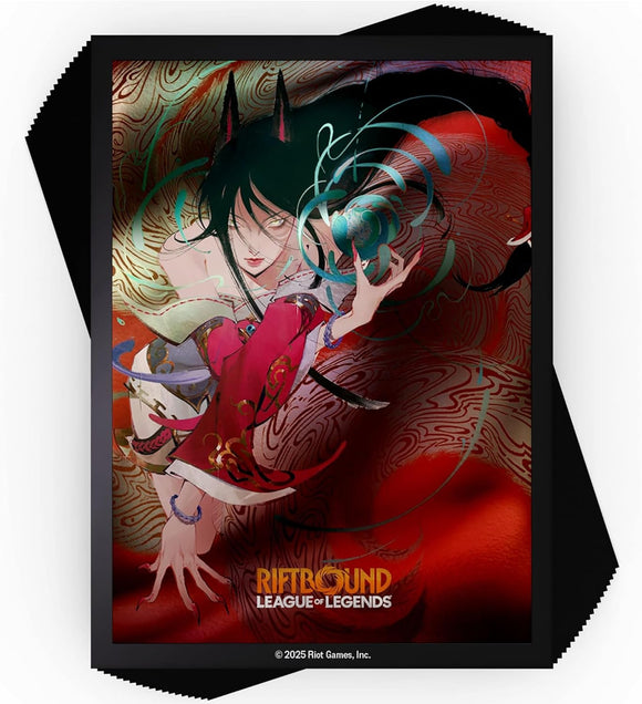 Riftbound TCG Ahri League of Legends Standard Card Sleeves 100ct - Bards & Cards