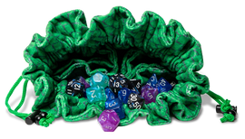 Dragon Storm Velvet Compartment Dice Bag Green Dragon Scales - Bards & Cards