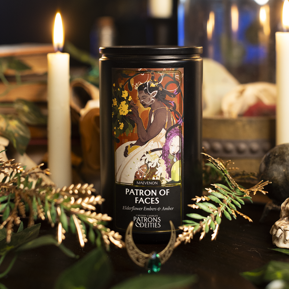 Cantrip Candles - Maevenon, Patron of Faces 16 oz.