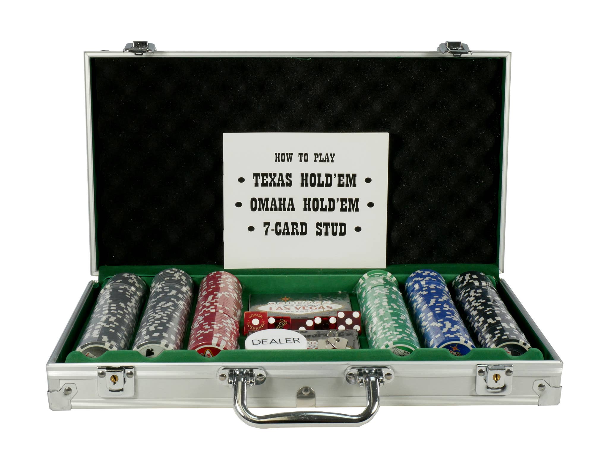 Texas Hole Em' Travel Set with Aluminum Attache Case - Bards & Cards