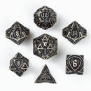 Solid Metal Fighter Class RPG Dice Set - Ancient Bronze - Bards & Cards