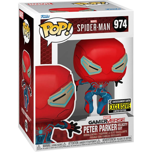 Spider-Man 2 Peter Parker Velocity Suit Funko Pop! - Entertainment Earth Exclusive - Bards & Cards