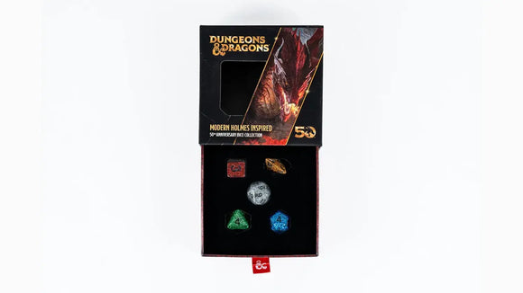 D&D 50th Anniversary Modern Holmes Inspired Dice Set - Bards & Cards