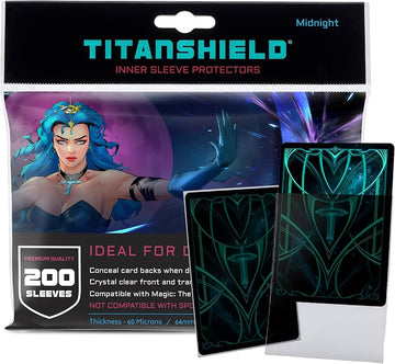 TitanShield Midnight Perfect Fit Inner Sleeves 200 Count - Bards & Cards
