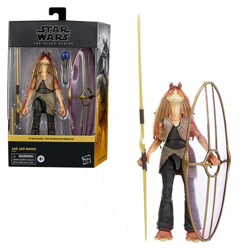 Star Wars: The Black Series - Jar Jar Binks (The Phantom Menace) 6-Inch Deluxe Action Figure - Bards & Cards
