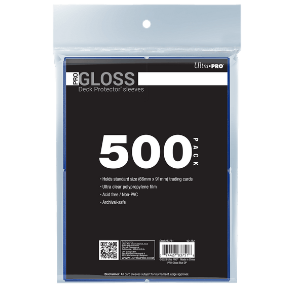 PRO-Gloss Standard Deck Protector Sleeves Bundle (500ct) - Bards & Cards