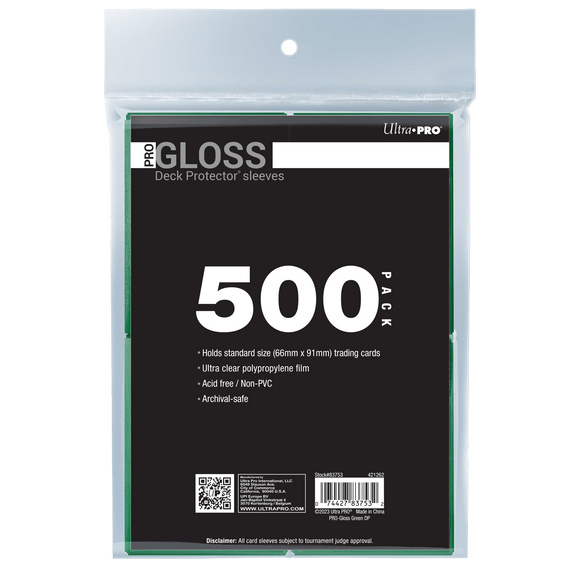 PRO-Gloss Standard Deck Protector Sleeves Bundle (500ct) - Bards & Cards