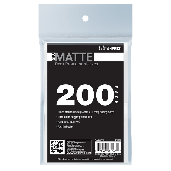 PRO-Matte Standard DECK PROTECTOR® Sleeves Bundle (200ct) - Bards & Cards