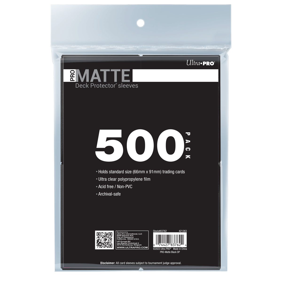 PRO-Matte Standard Deck Protector Sleeves Bundle (500ct) - Bards & Cards