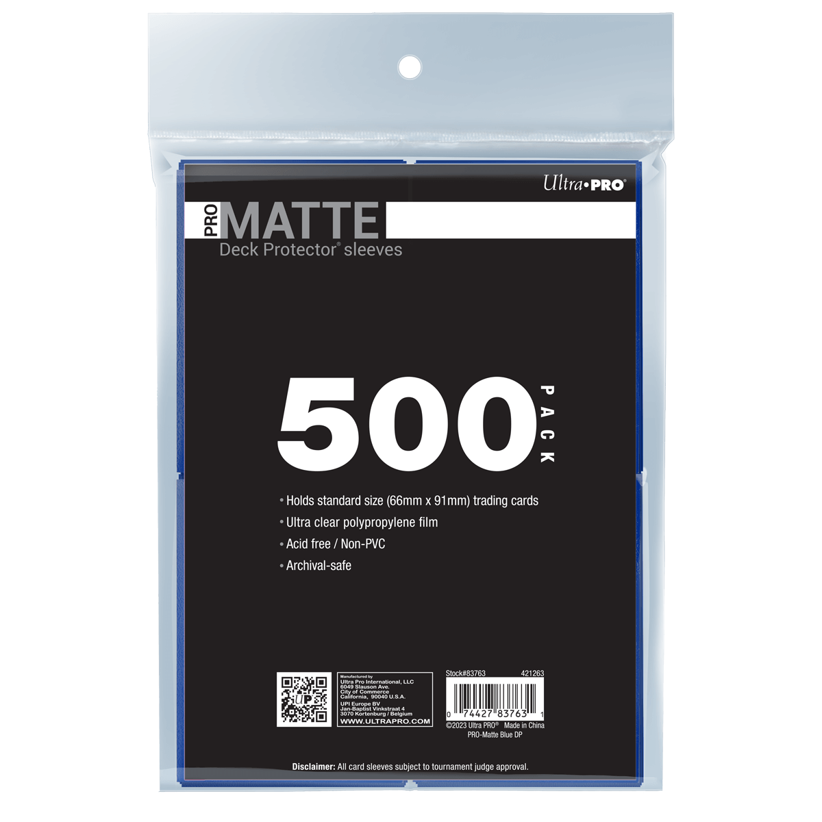 PRO-Matte Standard Deck Protector Sleeves Bundle (500ct) - Bards & Cards