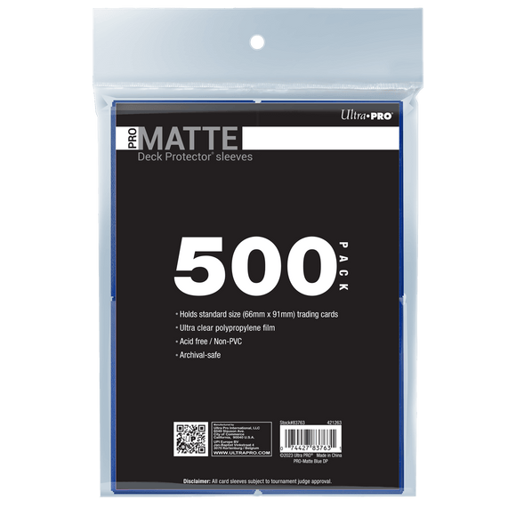 PRO-Matte Standard Deck Protector Sleeves Bundle (500ct) - Bards & Cards