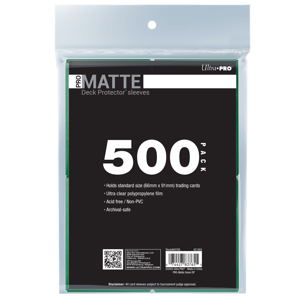 PRO-Matte Standard Deck Protector Sleeves Bundle (500ct) - Bards & Cards