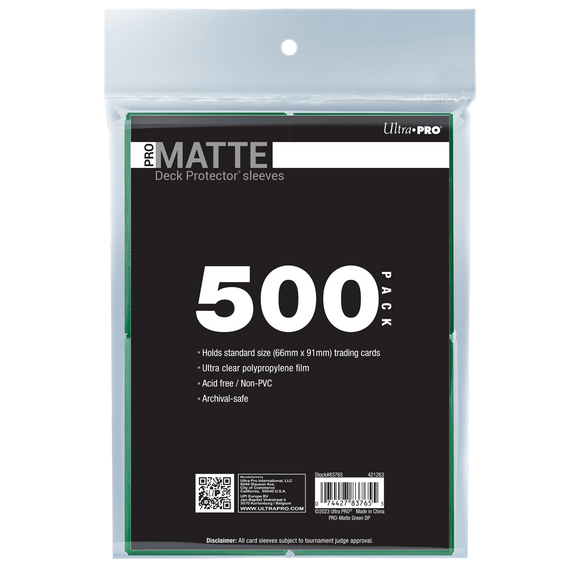 PRO-Matte Standard Deck Protector Sleeves Bundle (500ct) - Bards & Cards