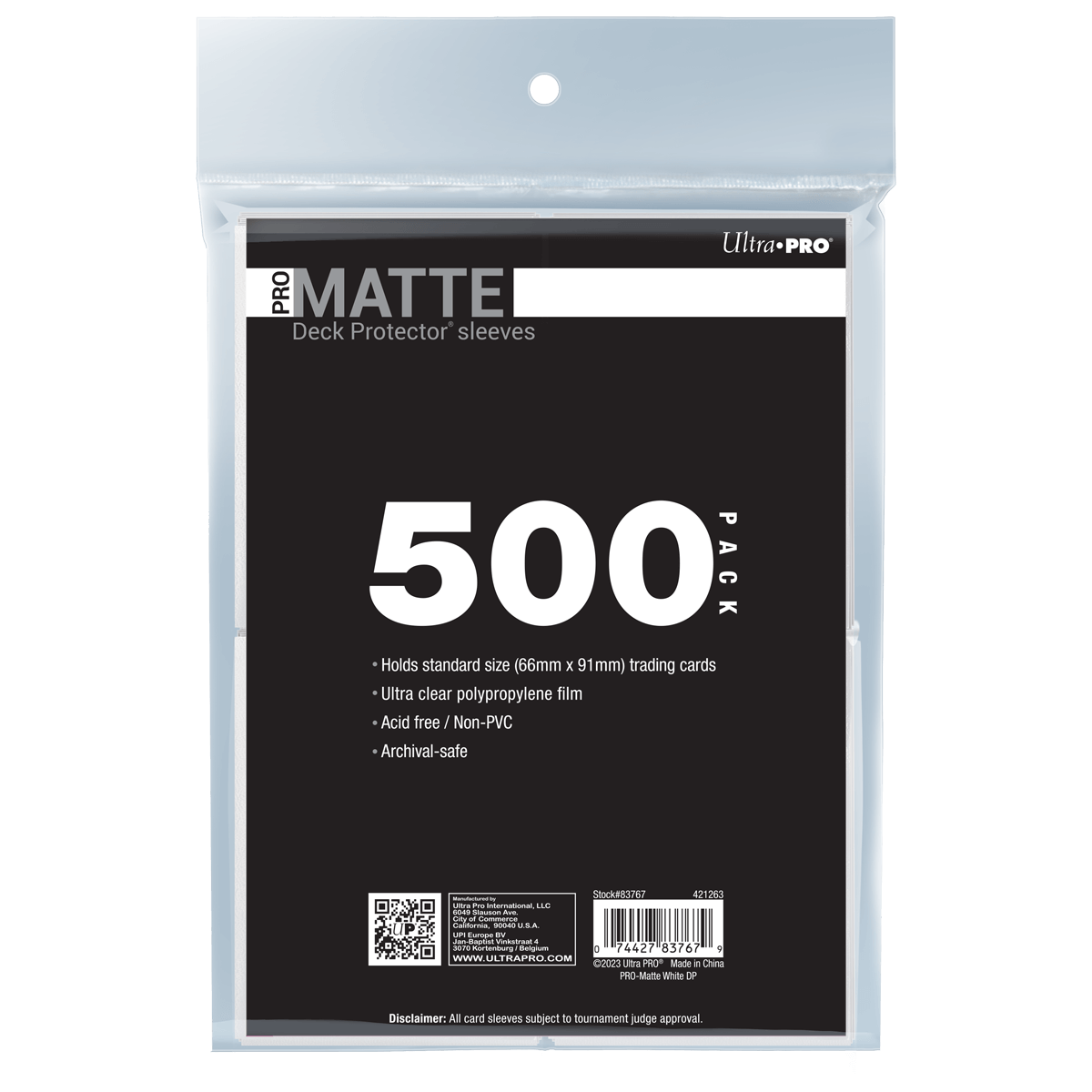PRO-Matte Standard Deck Protector Sleeves Bundle (500ct) - Bards & Cards