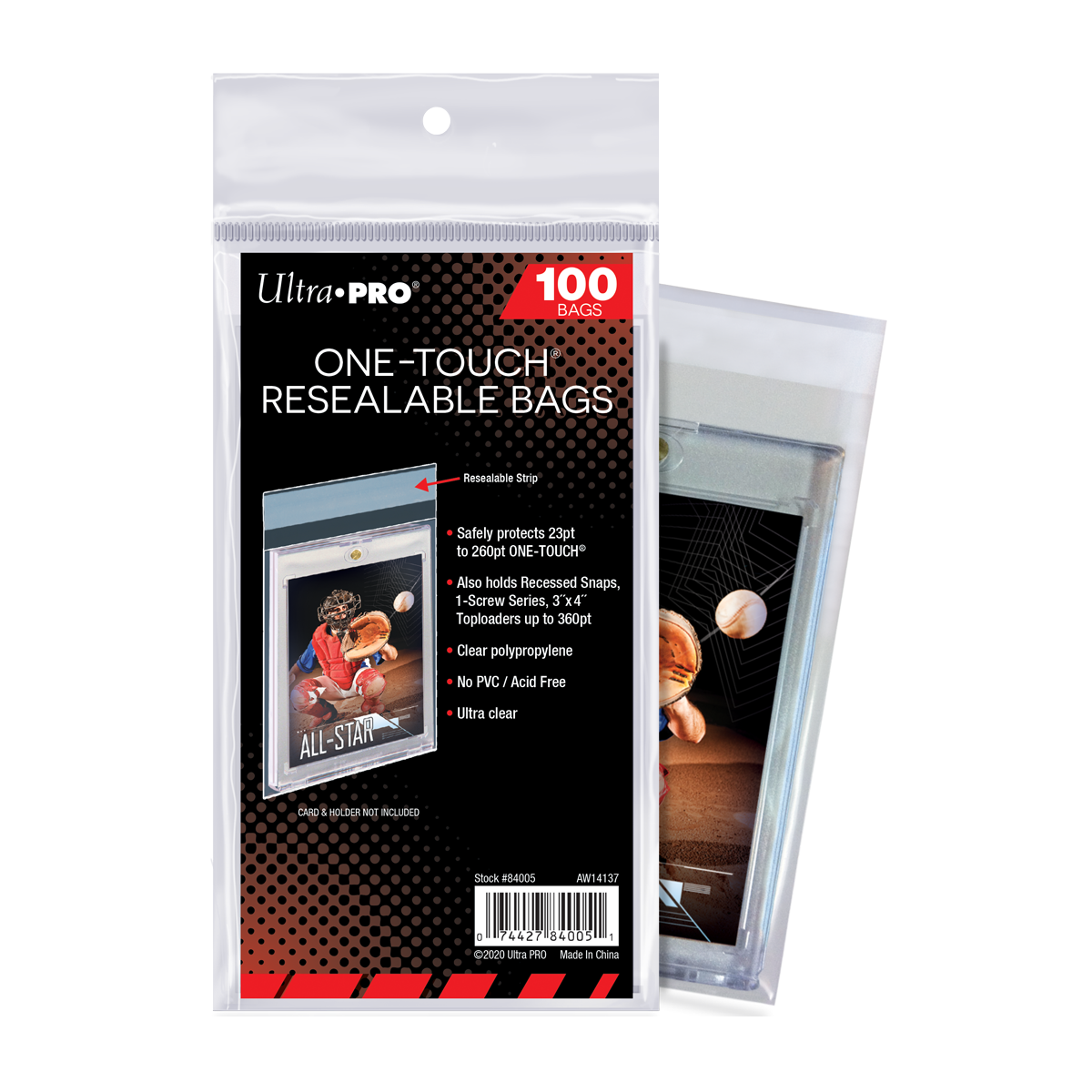 ONE-TOUCH Resealable Bags, Fits up to 260PT (100ct)