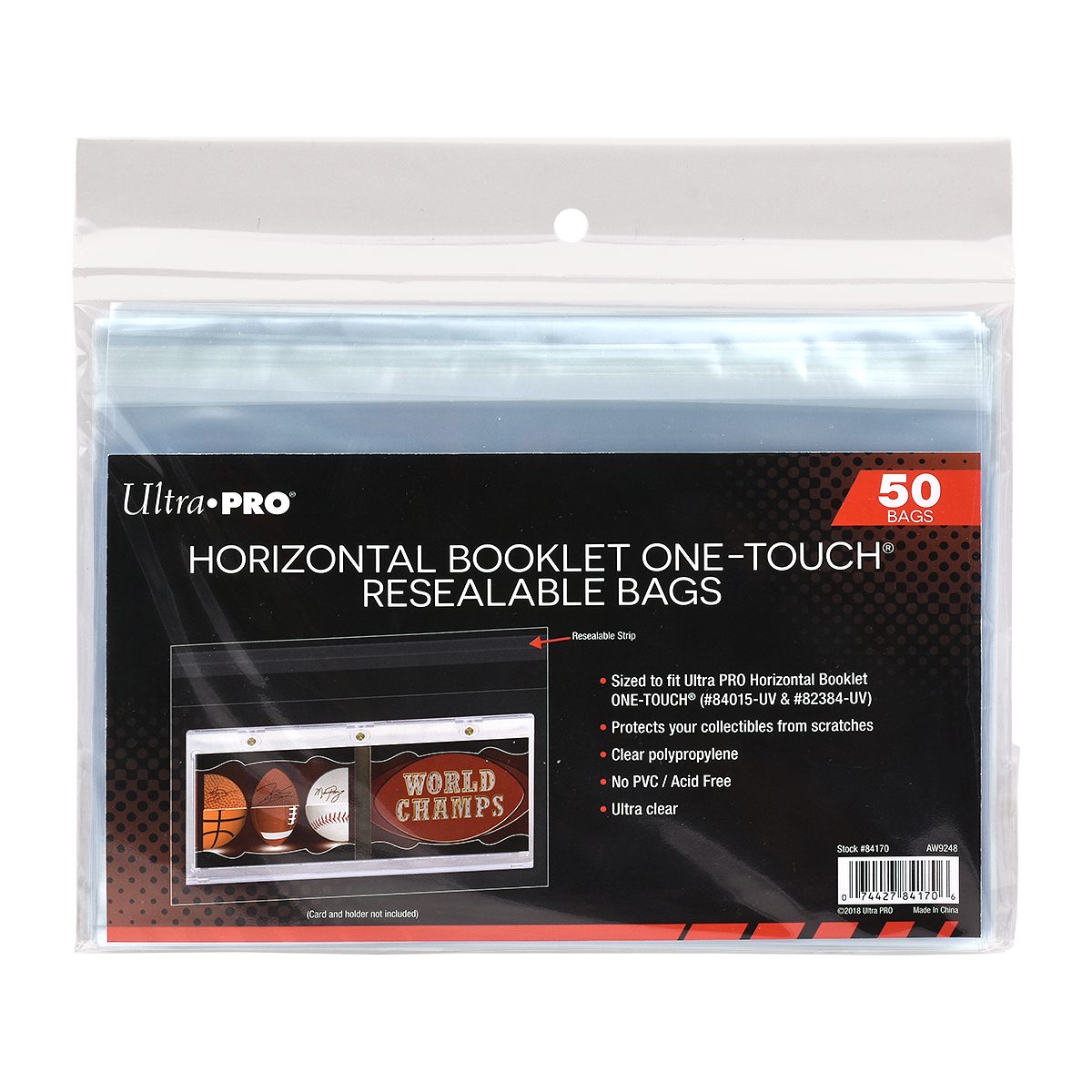 Horizontal Booklet ONE-TOUCH Resealable Bags (50ct)