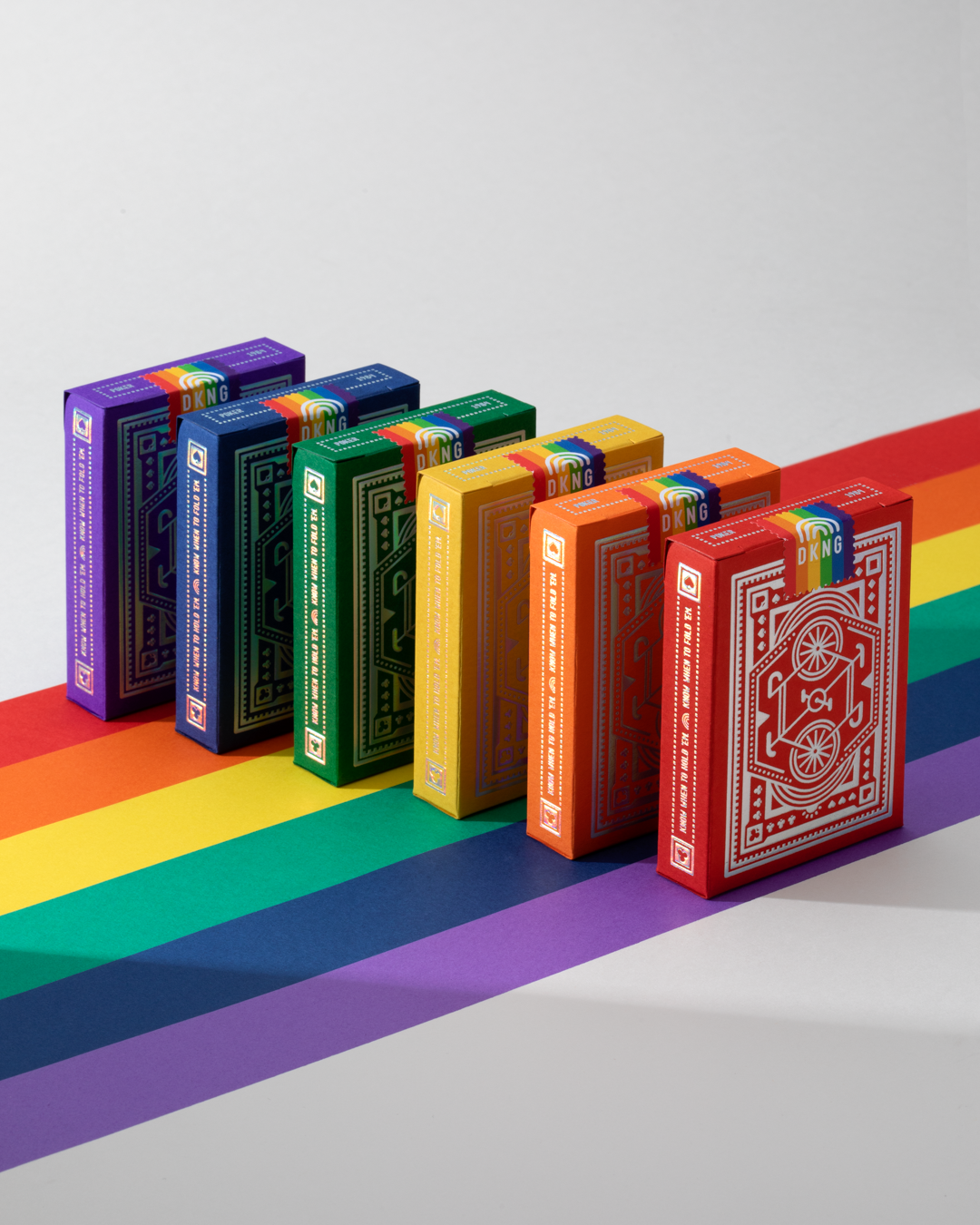 DKNG Rainbow Wheels Playing Cards