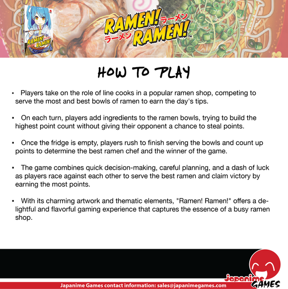 Ramen! Ramen! - Japanime Games - Bards & Cards