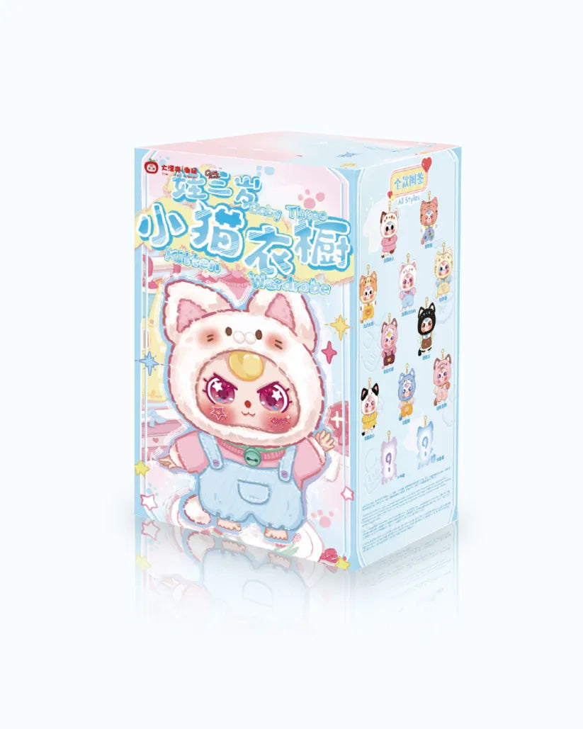 Baby Three Kitten Wardrobe Plush Series Blind Box - Bards & Cards