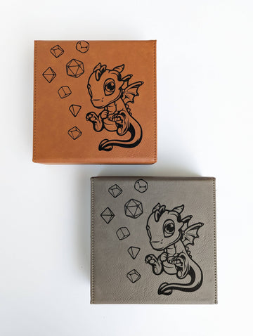 Adoragon - Vegan Leather Dice Box: Chestnut - Bards & Cards