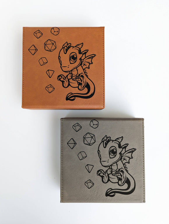 Adoragon - Vegan Leather Dice Box: Chestnut - Bards & Cards