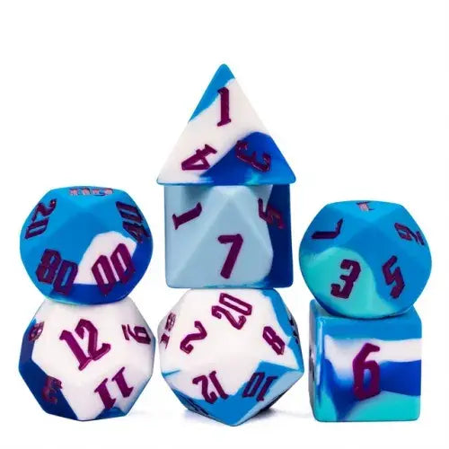 16mm Silicone RPG Dice Set - Bards & Cards