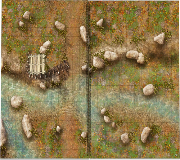 Giant Book of Battle Mats - Wilds, Wrecks & Ruins (17x12”) - Bards & Cards