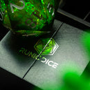 Massive Green Liquid Core 95MM Chonk Handmade Resin Dice And Box - Bards & Cards