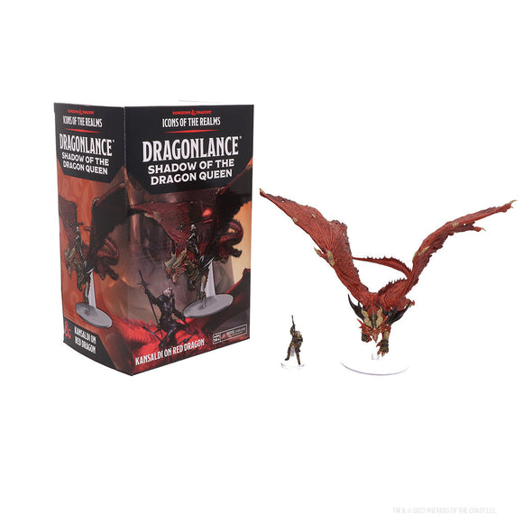 Dungeons & Dragons Icons of the Realms: Dragonlance – Kansaldi on Red Dragon - Bards & Cards