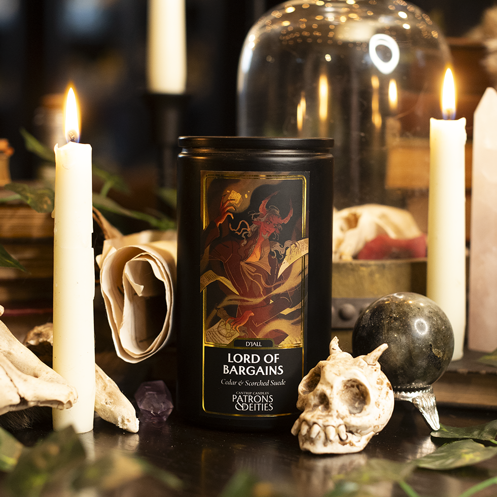 Cantrip Candles - D'Jall, Lord of Bargains 16 oz.