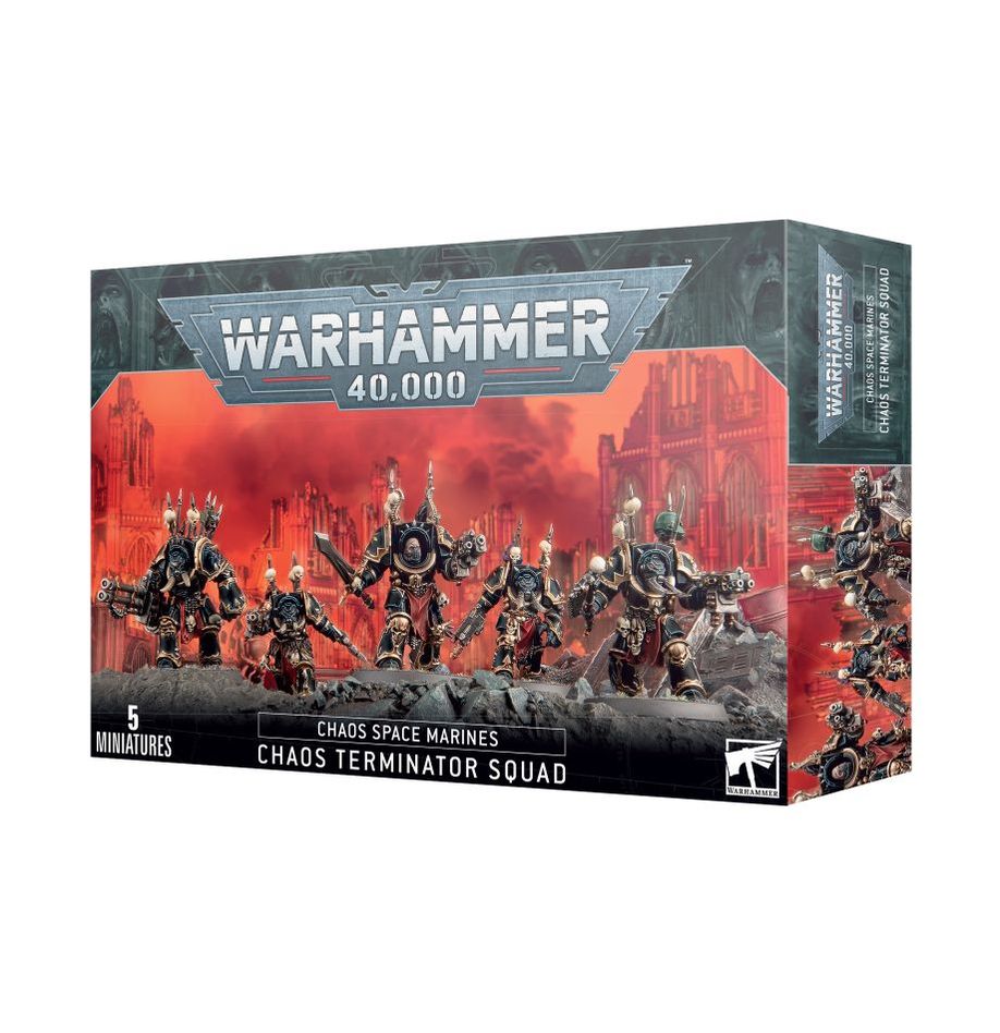 Warhammer 40k Chaos Space Marines Chaos Terminator Squad - Bards & Cards