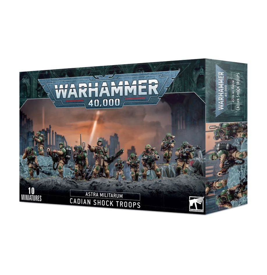 Warhammer 40k Astra Militarum Cadian Shock Troops - Bards & Cards