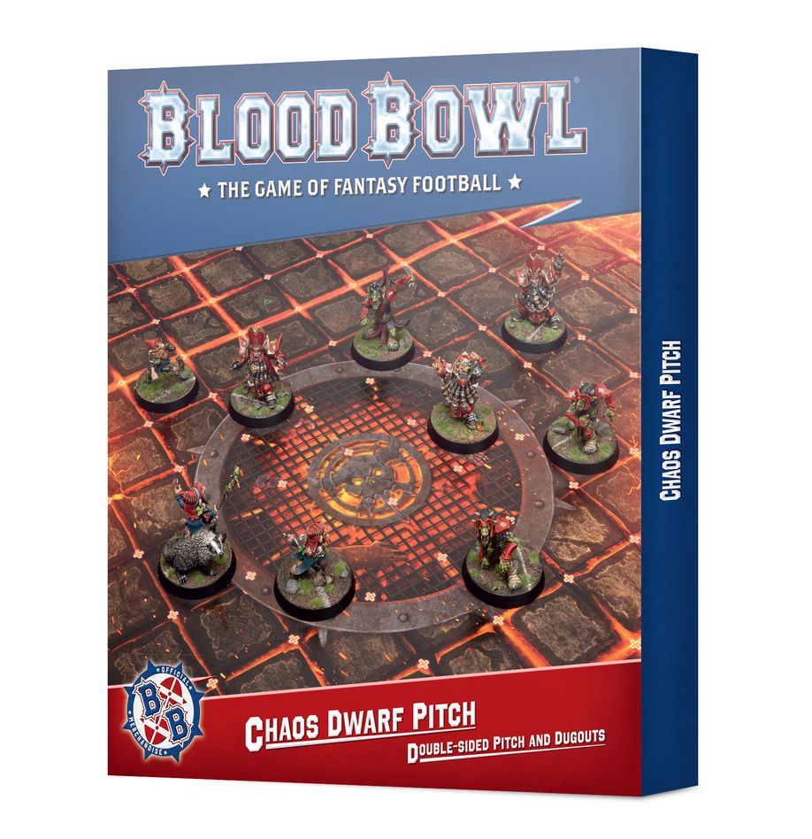 Blood Bowl: Chaos Dwarf Pitch and Dugouts - Bards & Cards