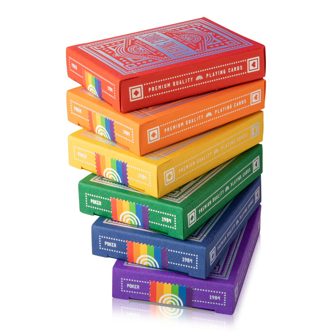 DKNG Rainbow Wheels Playing Cards