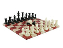 Chess Set - Tournament Chessmen on Faux Leather Boards-5