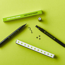 Makeup Leaf Stamp and Eyeliner - Bards & Cards