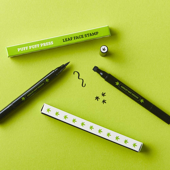 Makeup Leaf Stamp and Eyeliner - Bards & Cards