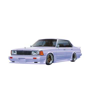 Aoshima: 1/24 Nissan Cedric 4DR HT Brougham (430) 1981 Scale Model Kit #6 - Bards & Cards
