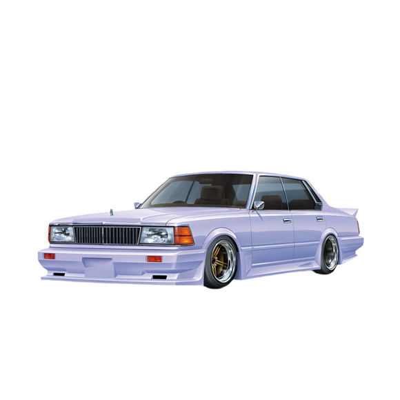 Aoshima: 1/24 Nissan Cedric 4DR HT Brougham (430) 1981 Scale Model Kit #6 - Bards & Cards