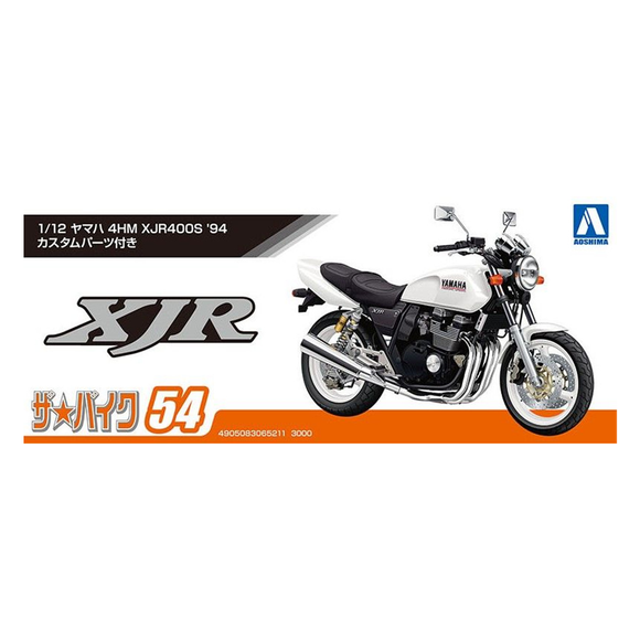 Aoshima: 1/12 Yamaha XJR400S with Custom Part Scale Model Kit #54 - Bards & Cards