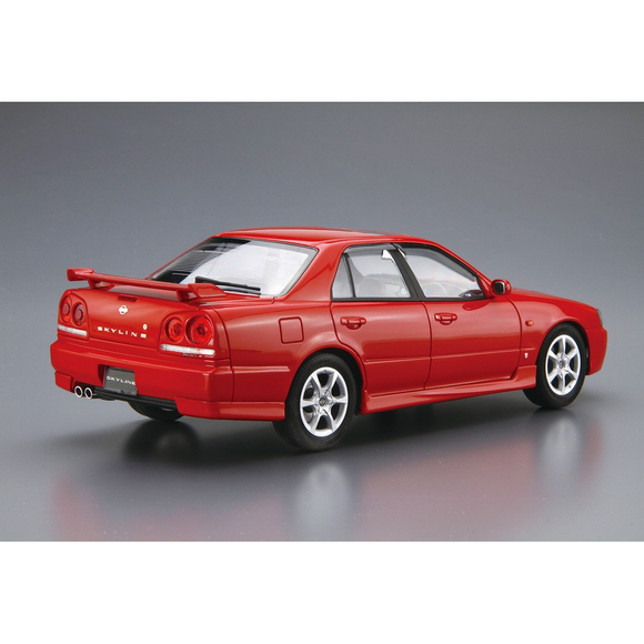 Aoshima: 1/24 NISSAN ER34 SKYLINE 25GT-X TURBO '98 Scale Model Kit #98 - Bards & Cards