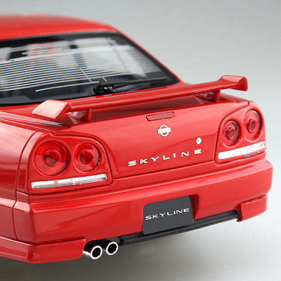 Aoshima: 1/24 NISSAN ER34 SKYLINE 25GT-X TURBO '98 Scale Model Kit #98 - Bards & Cards